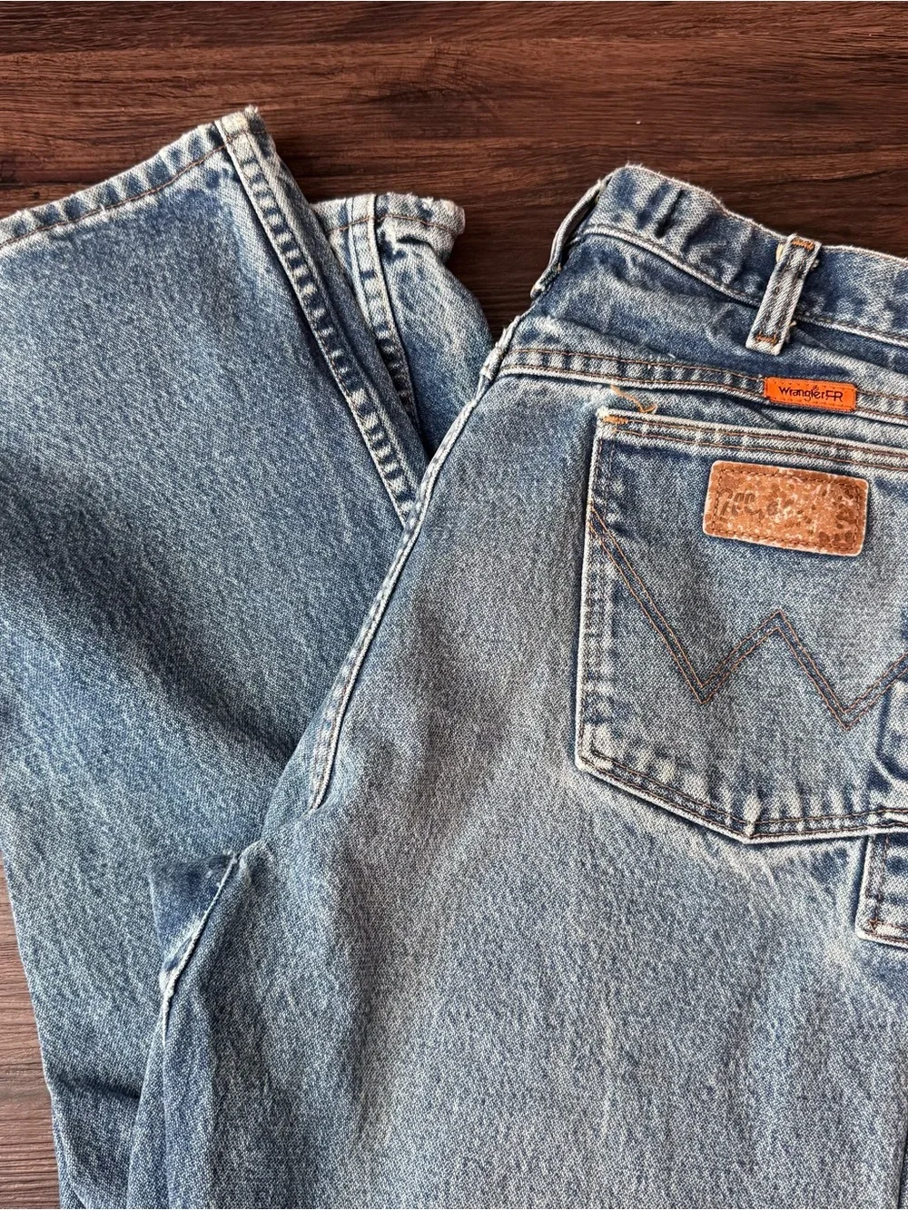 Wrangler FR Jeans Men 34x32 FR13MWZ Flame Resistant HRC2 Straight Leg Blue Denim